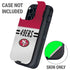 NFL San Francisco 49ers White Striped Otterbox Defender iPhone Skin