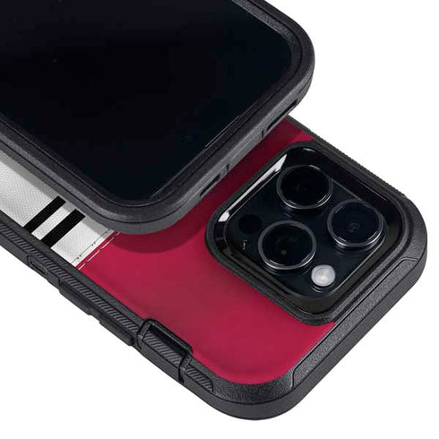 NFL San Francisco 49ers White Striped Otterbox Defender iPhone Skin