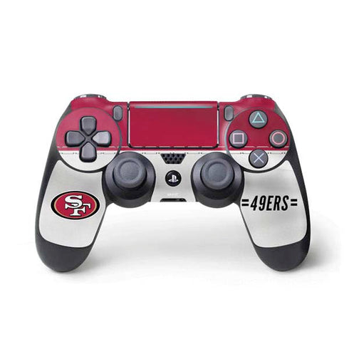 NFL San Francisco 49ers White Striped PS4 Pro/Slim Controller Skin