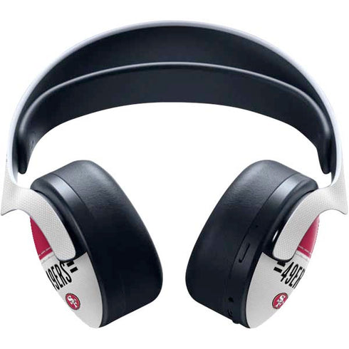 NFL San Francisco 49ers White Striped PULSE 3D Wireless Headset for PS5 Skin