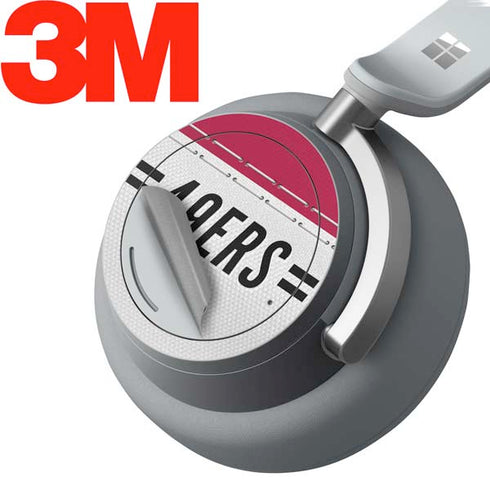 NFL San Francisco 49ers White Striped Surface Headphones Skin