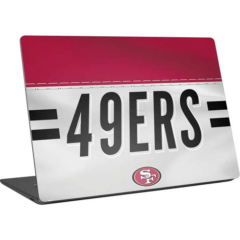 NFL San Francisco 49ers White Striped Surface Laptop 4 15in Skin