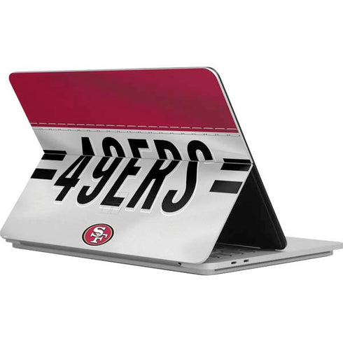 NFL San Francisco 49ers White Striped Surface Laptop Studio Skin