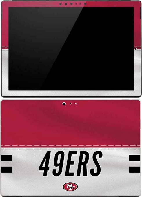 NFL San Francisco 49ers White Striped Surface Pro 4 Skin