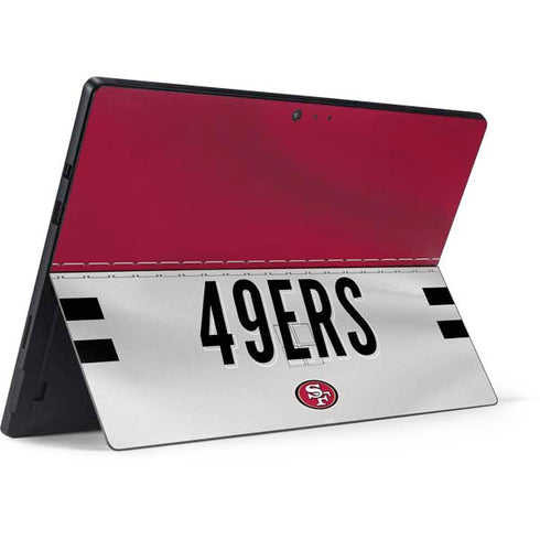 NFL San Francisco 49ers White Striped Surface Pro 6 Skin
