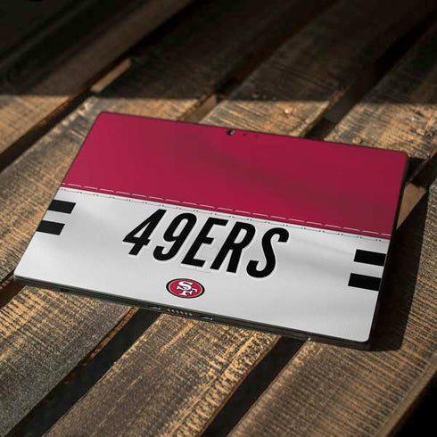 NFL San Francisco 49ers White Striped Surface Pro 6 Skin