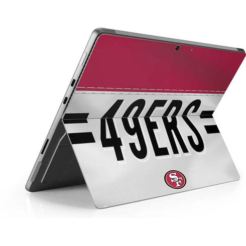NFL San Francisco 49ers White Striped Surface Pro 8 Skin