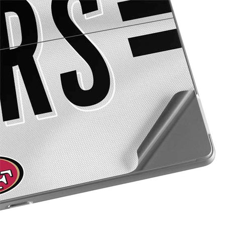 NFL San Francisco 49ers White Striped Surface Pro 8 Skin