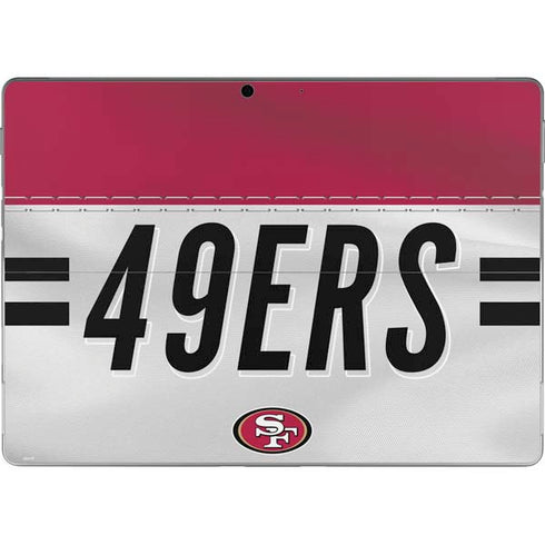 NFL San Francisco 49ers White Striped Surface Pro 9 Skin