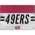 NFL San Francisco 49ers White Striped Surface Pro 9 Skin