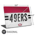 NFL San Francisco 49ers White Striped Universal Laptop 11in (8.8 x 6.2in) Skin