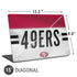 NFL San Francisco 49ers White Striped Universal Laptop 15in (12.2 x 8.8in) Skin
