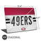 NFL San Francisco 49ers White Striped Universal Laptop 16.6in (13.4 x 9.7in) Skin