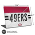 NFL San Francisco 49ers White Striped Universal Laptop 16.6in (13.4 x 9.7in) Skin