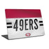 NFL San Francisco 49ers White Striped Universal Laptop 16.6in (13.4 x 9.7in) Skin