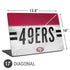 NFL San Francisco 49ers White Striped Universal Laptop 17in (13.8 x 10in) Skin