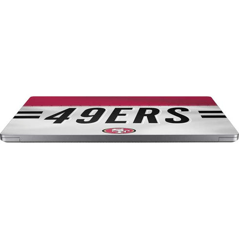 NFL San Francisco 49ers White Striped Universal Laptop 17in (13.8 x 10in) Skin