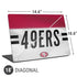 NFL San Francisco 49ers White Striped Universal Laptop 18in (14.6 x 10.6in) Skin