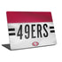 NFL San Francisco 49ers White Striped Universal Laptop 18in (14.6 x 10.6in) Skin