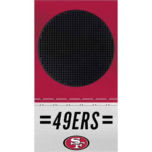 NFL San Francisco 49ers White Striped Xbox Series S Console Skin