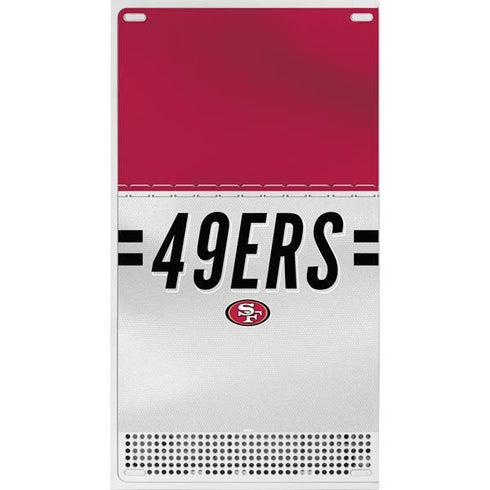 NFL San Francisco 49ers White Striped Xbox Series S Console Skin