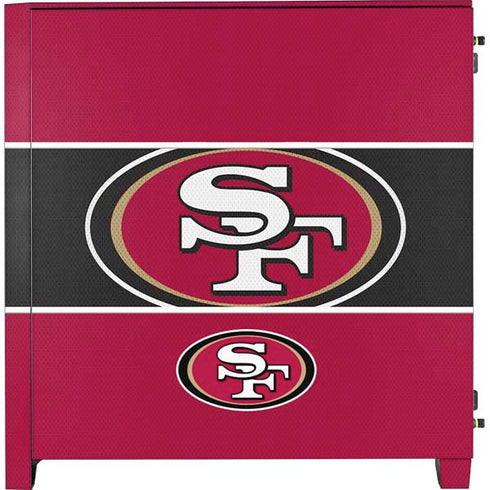 NFL San Francisco 49ers Zone Block Corsair 4000D Tempered Glass Mid-Tower ATX Case Skin