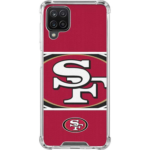 NFL San Francisco 49ers Zone Block Galaxy A12 Clear Case