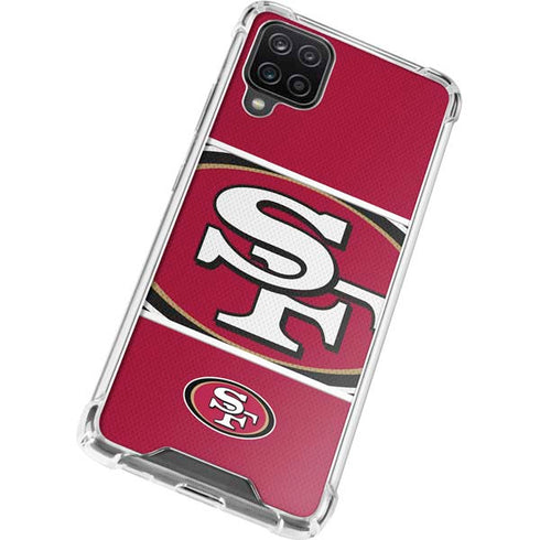 NFL San Francisco 49ers Zone Block Galaxy A12 Clear Case