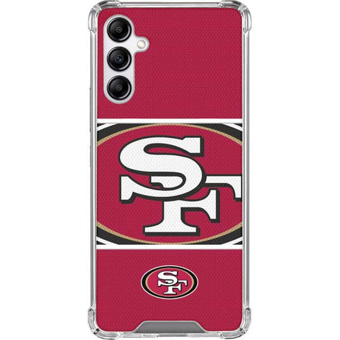 NFL San Francisco 49ers Zone Block Galaxy A14 5G Clear Case