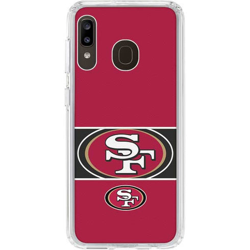NFL San Francisco 49ers Zone Block Galaxy A20 Clear Case