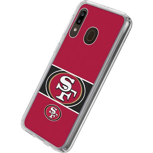 NFL San Francisco 49ers Zone Block Galaxy A20 Clear Case