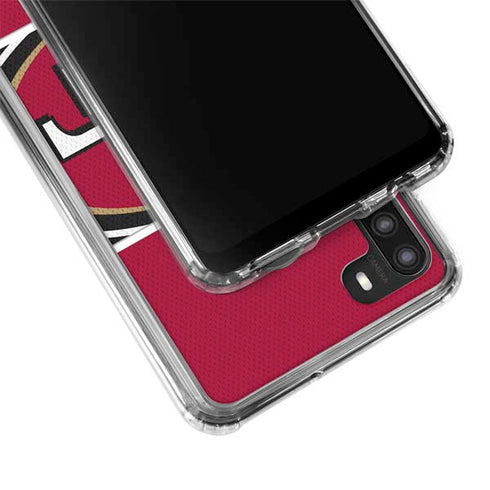 NFL San Francisco 49ers Zone Block Galaxy A21 Clear Case