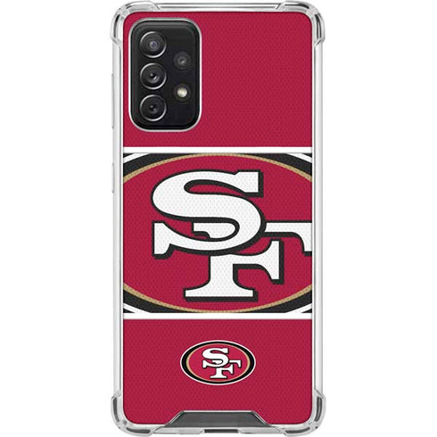 NFL San Francisco 49ers Zone Block Galaxy A72 5G Clear Case