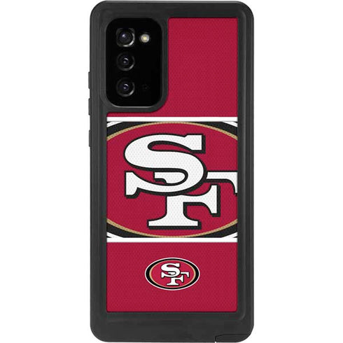 NFL San Francisco 49ers Zone Block Galaxy Note20 5G Waterproof Case
