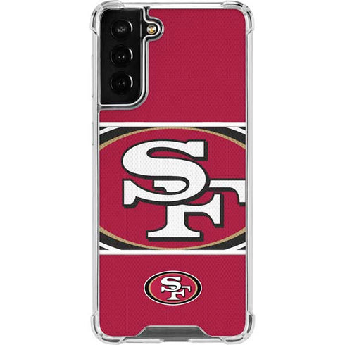 NFL San Francisco 49ers Zone Block Galaxy S21 FE Clear Case
