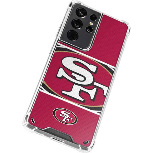 NFL San Francisco 49ers Zone Block Galaxy S21 Ultra 5G Clear Case