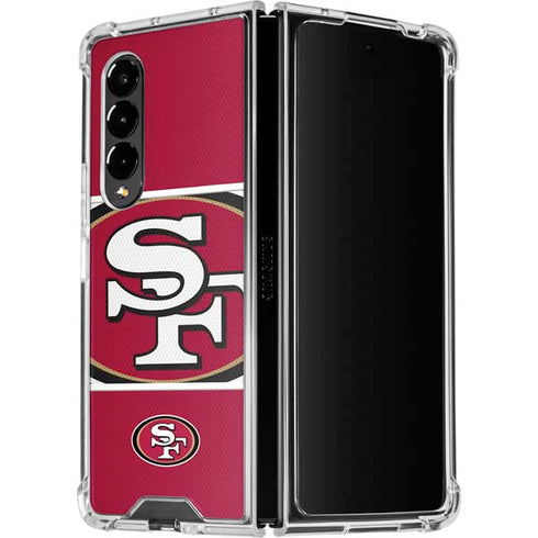 NFL San Francisco 49ers Zone Block Galaxy Z Fold4 5G Clear Case