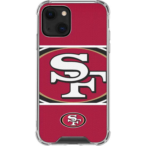 NFL San Francisco 49ers Zone Block iPhone 14 Plus Clear Case
