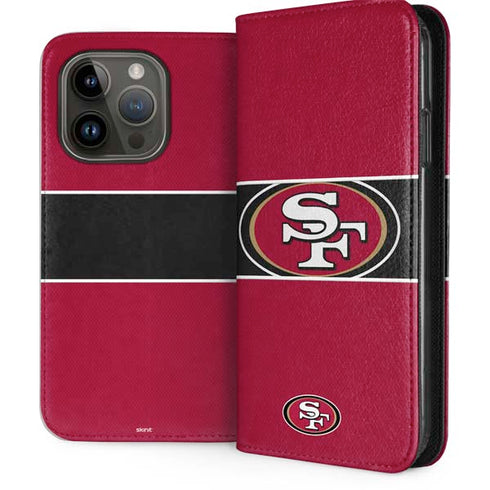 NFL San Francisco 49ers Zone Block iPhone 14 Pro Folio Case