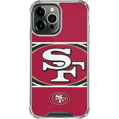 NFL San Francisco 49ers Zone Block iPhone 15 Pro Max Clear Case