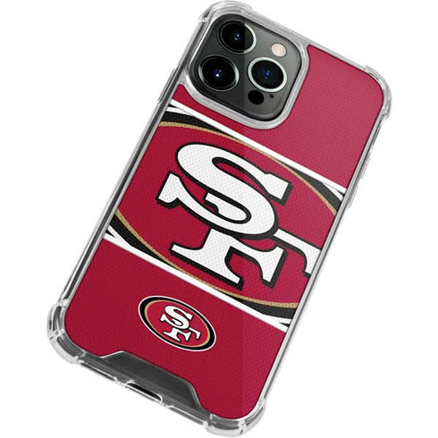 NFL San Francisco 49ers Zone Block iPhone 15 Pro Max Clear Case