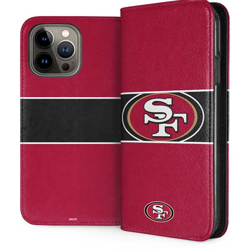 NFL San Francisco 49ers Zone Block iPhone 15 Pro Max Folio Case