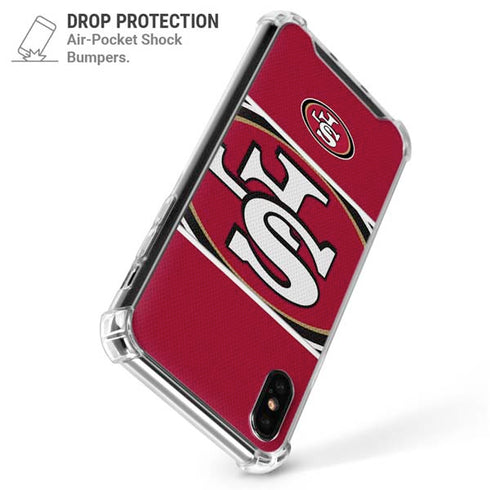 NFL San Francisco 49ers Zone Block iPhone X/XS Clear Case