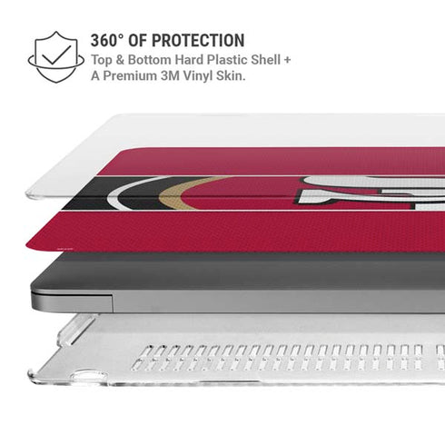 NFL San Francisco 49ers Zone Block MacBook Pro 16in (2021-25) Case plus Skin