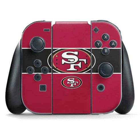NFL San Francisco 49ers Zone Block Nintendo Switch (2017-2021) Joy-Con Controller Skin