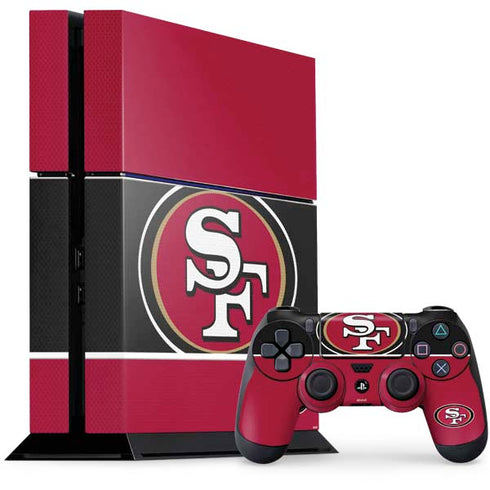 NFL San Francisco 49ers Zone Block PS4 Console and Controller Bundle Skin