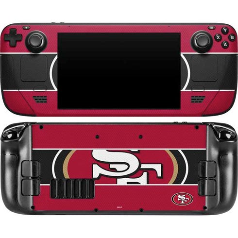 NFL San Francisco 49ers Zone Block Steam Deck Handheld Gaming Computer Skin