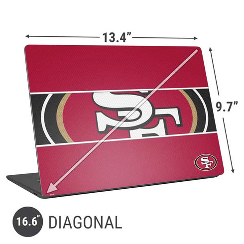 NFL San Francisco 49ers Zone Block Universal Laptop 16.6in (13.4 x 9.7in) Skin
