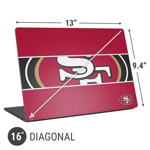 NFL San Francisco 49ers Zone Block Universal Laptop 16in (13 x 9.4in) Skin