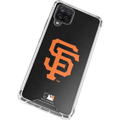 MLB San Francisco Giants - Solid Distressed Galaxy A12 Clear Case
